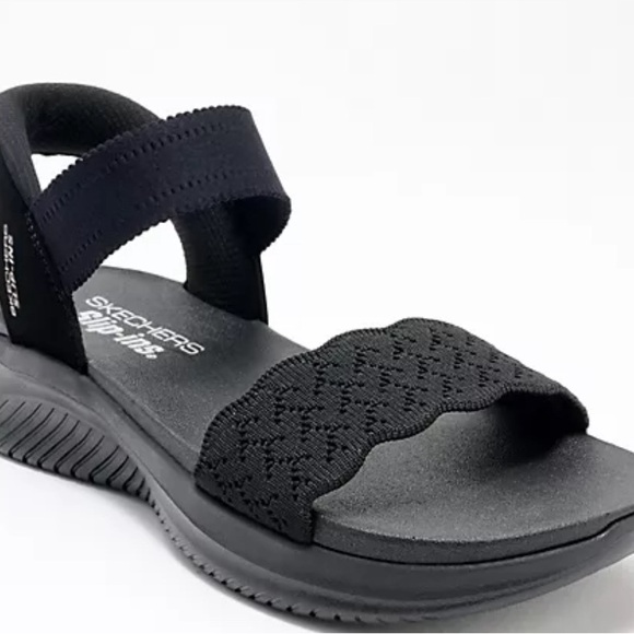 Skechers Slip Ins Ultra- Flex Washable Knit Sandals | black | size 9.5 - Picture 8 of 8